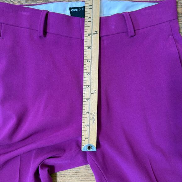 ASOS Design Dress Pants Women SZ 28" X 32" Magenta Orchid Career Work Slacks - Picture 5 of 6